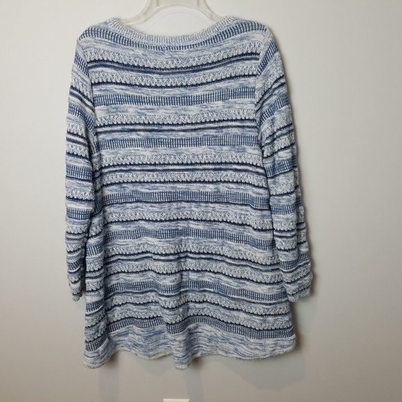 Style & Co blue Stripe Sweater - Picture 4 of 5
